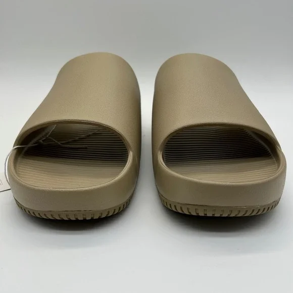 Nike Calm Slide Mens 13 Womens 14 Khaki Tan Slip On Sandals FD4116-201 - Picture 2 of 10